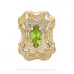 GS290 PD - 14 Karat Gold Peridot Slide 